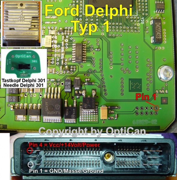 Delphi (Ford) pinout diagram 1